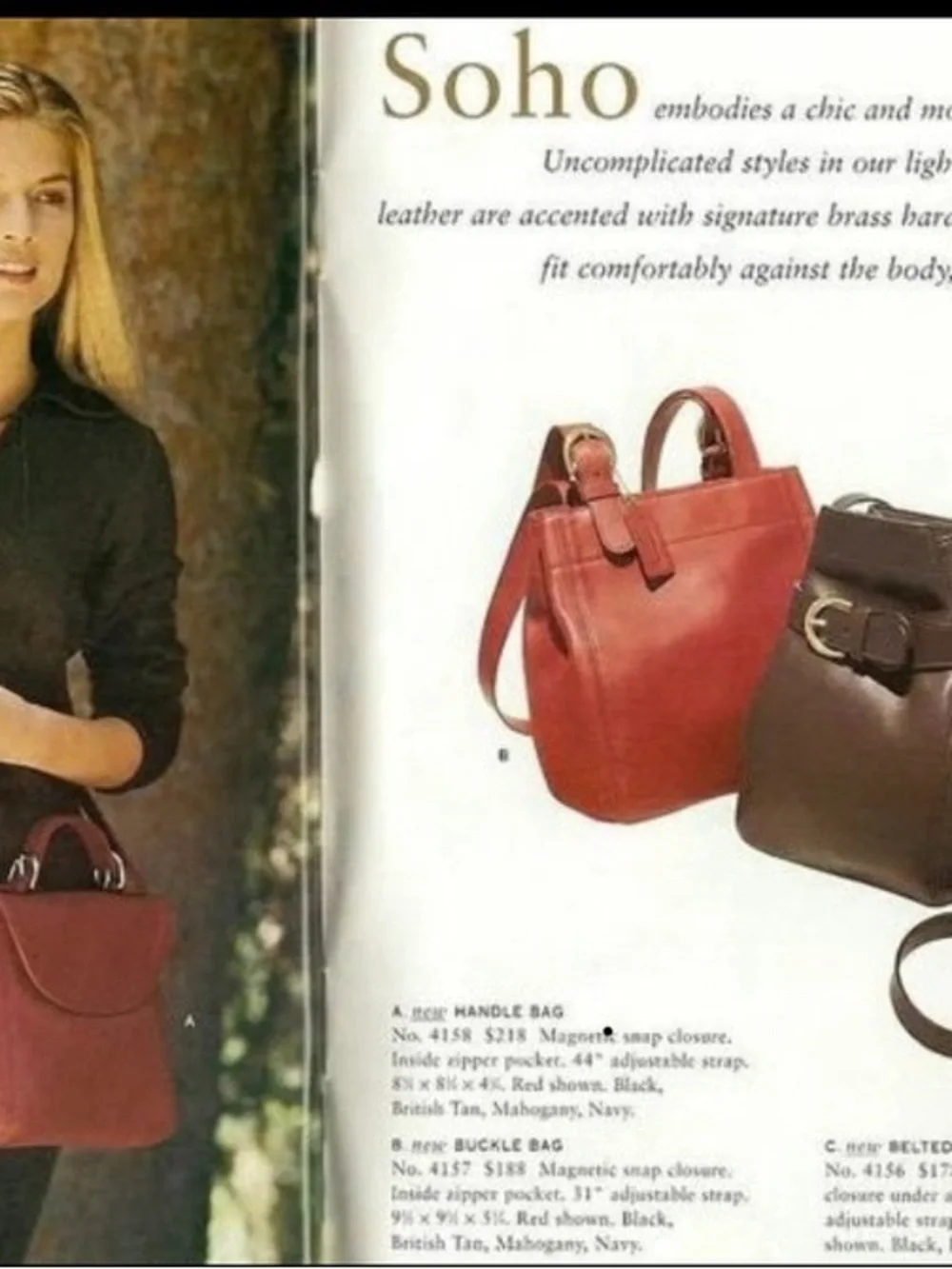 VINTAGE Coach Soho Handle Bag #4158 British Tan crossbody